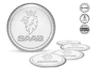 Saab Marchio Adesivi Silicone Decalcomania Cerchio Edizione
